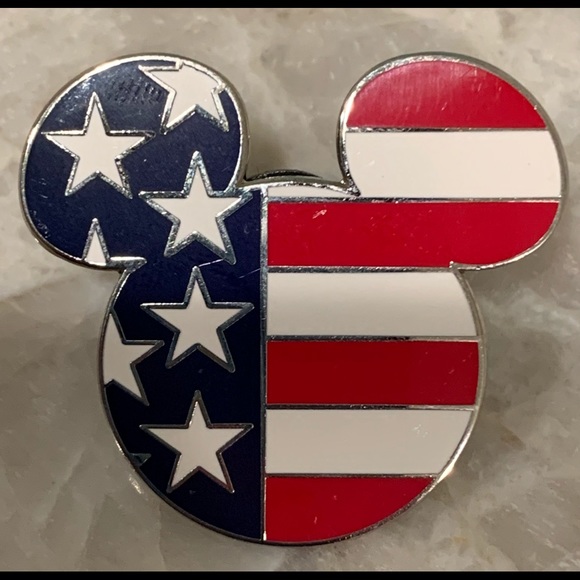 Disney Jewelry - Disney Patriotic Stars & Stripes Red White Blue Mickey Mouse Collectible Pin